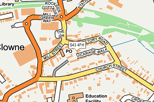S43 4FH map - OS OpenMap – Local (Ordnance Survey)