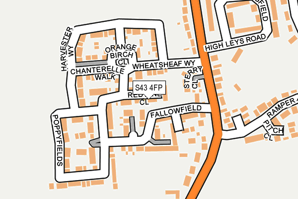 S43 4FP map - OS OpenMap – Local (Ordnance Survey)