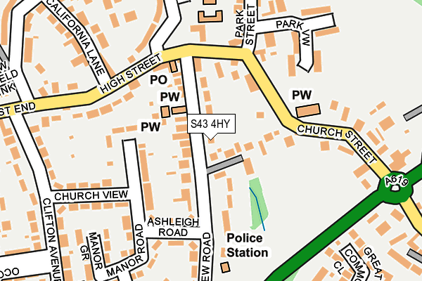 S43 4HY map - OS OpenMap – Local (Ordnance Survey)