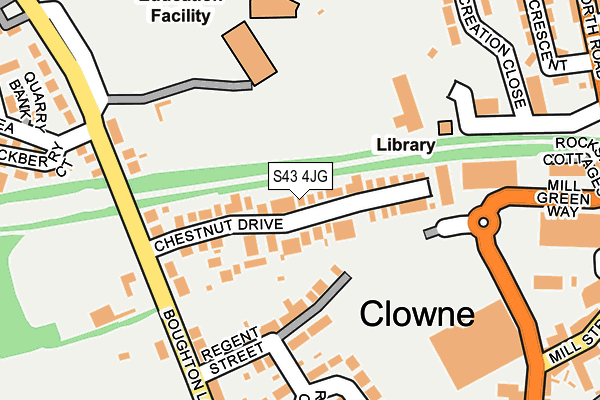 S43 4JG map - OS OpenMap – Local (Ordnance Survey)
