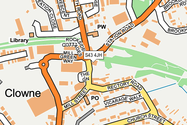 S43 4JH map - OS OpenMap – Local (Ordnance Survey)