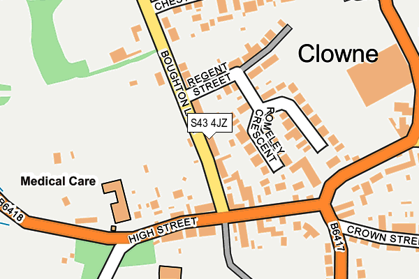 S43 4JZ map - OS OpenMap – Local (Ordnance Survey)
