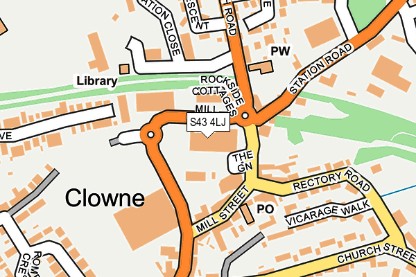 S43 4LJ map - OS OpenMap – Local (Ordnance Survey)