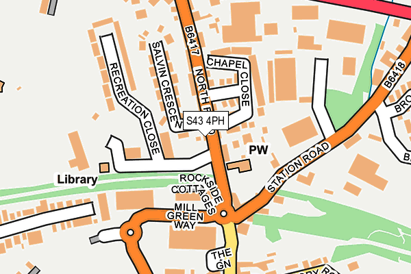 S43 4PH map - OS OpenMap – Local (Ordnance Survey)