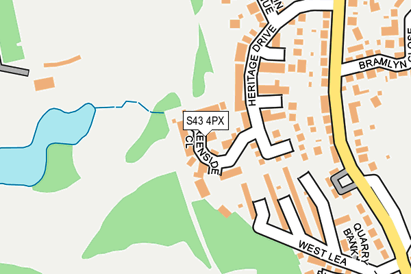 S43 4PX map - OS OpenMap – Local (Ordnance Survey)
