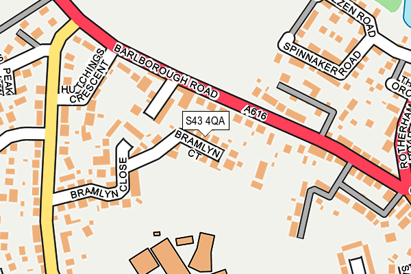 S43 4QA map - OS OpenMap – Local (Ordnance Survey)