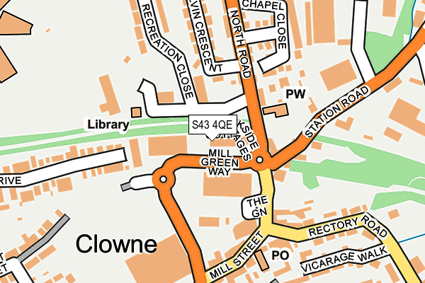 S43 4QE map - OS OpenMap – Local (Ordnance Survey)