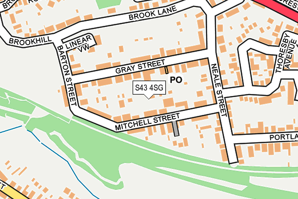 S43 4SG map - OS OpenMap – Local (Ordnance Survey)