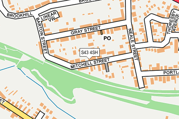 S43 4SH map - OS OpenMap – Local (Ordnance Survey)