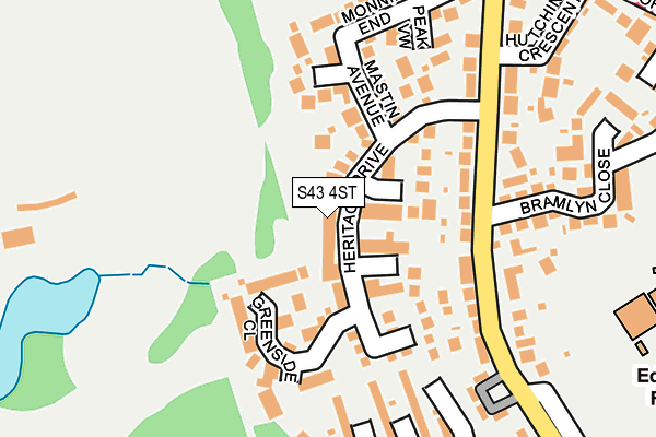 S43 4ST map - OS OpenMap – Local (Ordnance Survey)