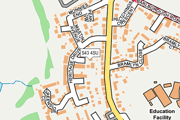 S43 4SU map - OS OpenMap – Local (Ordnance Survey)