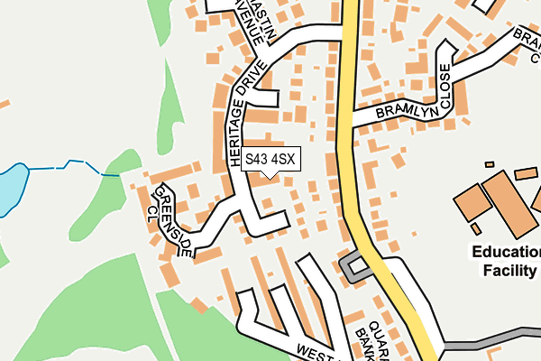 S43 4SX map - OS OpenMap – Local (Ordnance Survey)