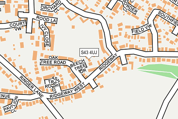 S43 4UJ map - OS OpenMap – Local (Ordnance Survey)