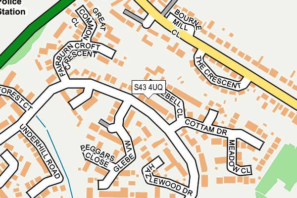 S43 4UQ map - OS OpenMap – Local (Ordnance Survey)