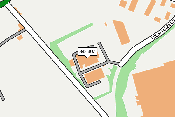 S43 4UZ map - OS OpenMap – Local (Ordnance Survey)
