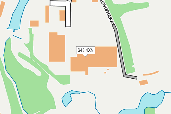 S43 4XN map - OS OpenMap – Local (Ordnance Survey)