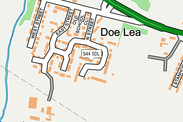 S44 5DL map - OS OpenMap – Local (Ordnance Survey)