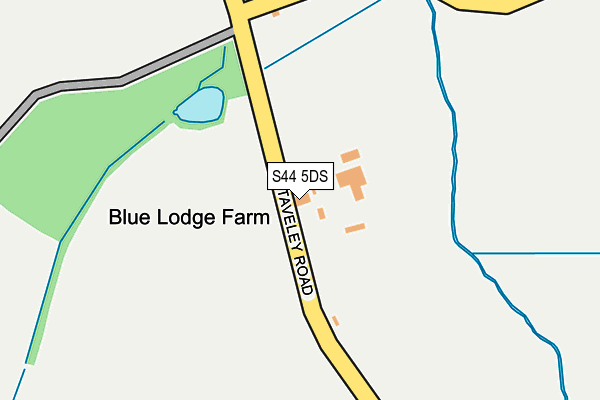 S44 5DS map - OS OpenMap – Local (Ordnance Survey)