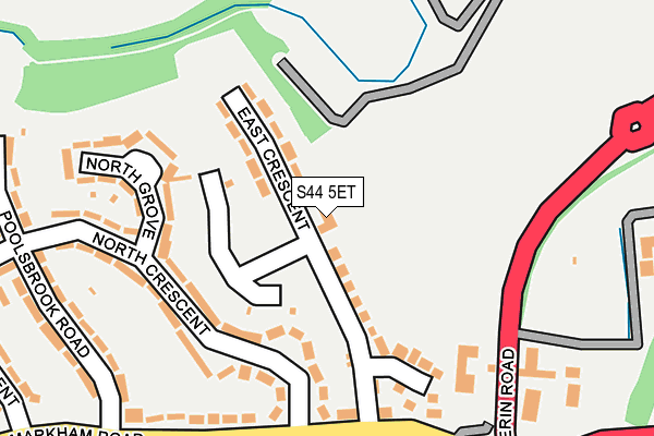 S44 5ET map - OS OpenMap – Local (Ordnance Survey)