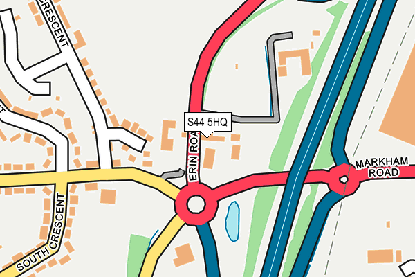 S44 5HQ map - OS OpenMap – Local (Ordnance Survey)