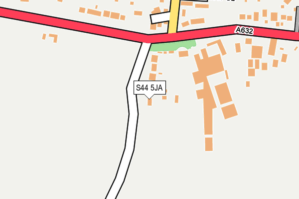 S44 5JA map - OS OpenMap – Local (Ordnance Survey)