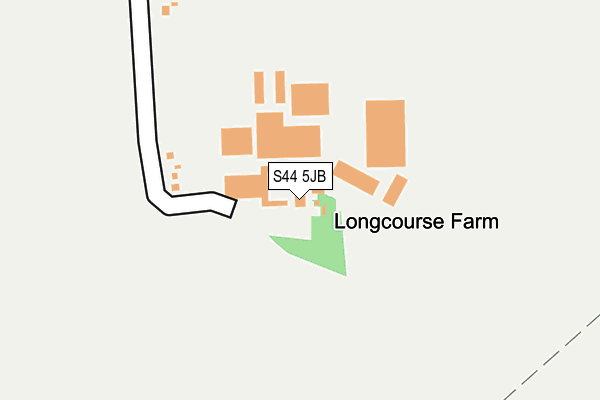 S44 5JB map - OS OpenMap – Local (Ordnance Survey)