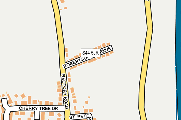 S44 5JR map - OS OpenMap – Local (Ordnance Survey)