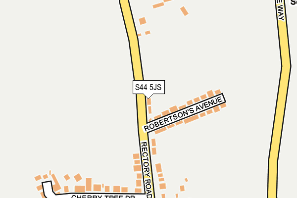 S44 5JS map - OS OpenMap – Local (Ordnance Survey)