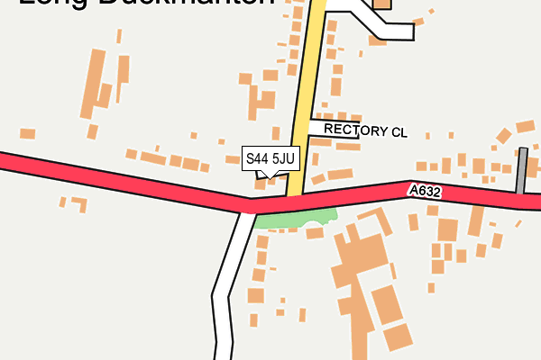 S44 5JU map - OS OpenMap – Local (Ordnance Survey)