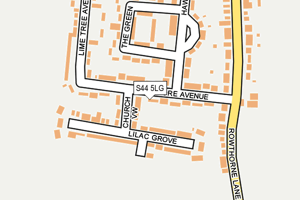 S44 5LG map - OS OpenMap – Local (Ordnance Survey)