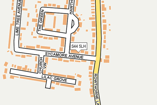 S44 5LH map - OS OpenMap – Local (Ordnance Survey)