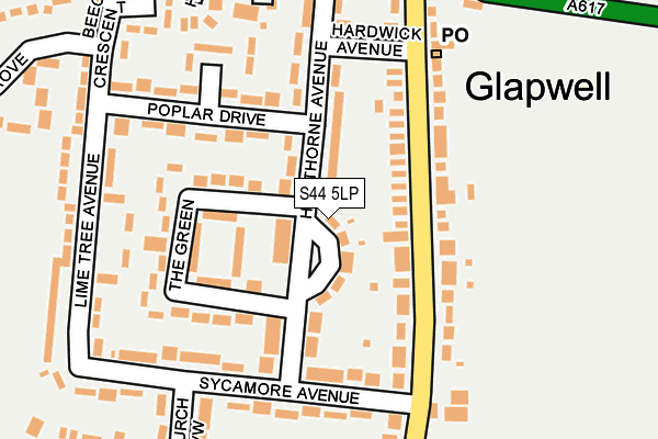 S44 5LP map - OS OpenMap – Local (Ordnance Survey)