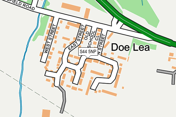 S44 5NP map - OS OpenMap – Local (Ordnance Survey)