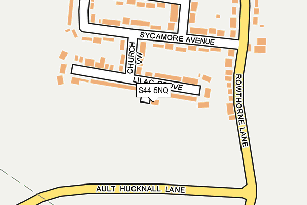 S44 5NQ map - OS OpenMap – Local (Ordnance Survey)