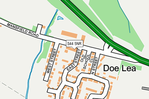 S44 5NR map - OS OpenMap – Local (Ordnance Survey)