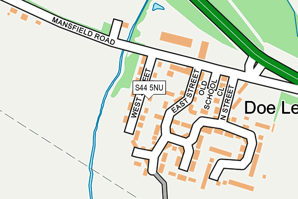 S44 5NU map - OS OpenMap – Local (Ordnance Survey)