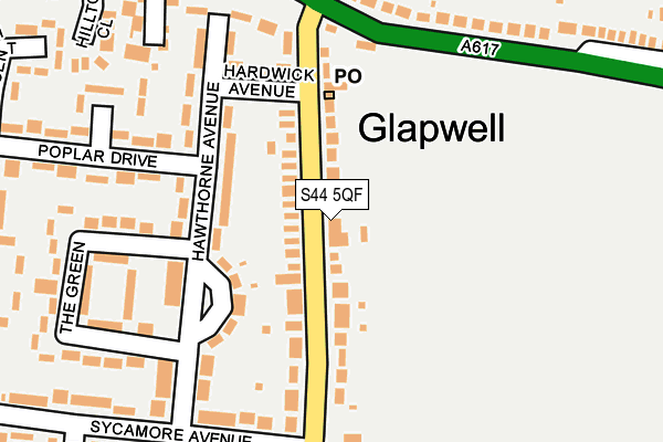 S44 5QF map - OS OpenMap – Local (Ordnance Survey)