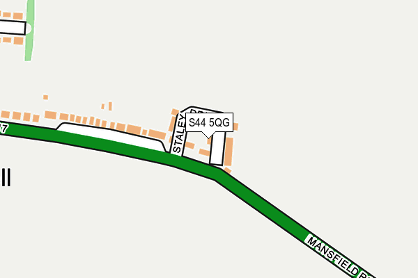 S44 5QG map - OS OpenMap – Local (Ordnance Survey)