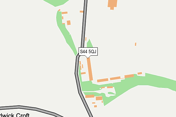 S44 5QJ map - OS OpenMap – Local (Ordnance Survey)