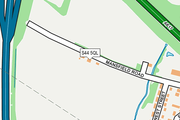 S44 5QL map - OS OpenMap – Local (Ordnance Survey)