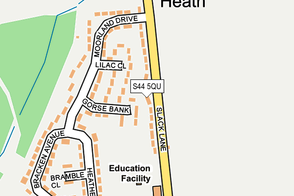 S44 5QU map - OS OpenMap – Local (Ordnance Survey)