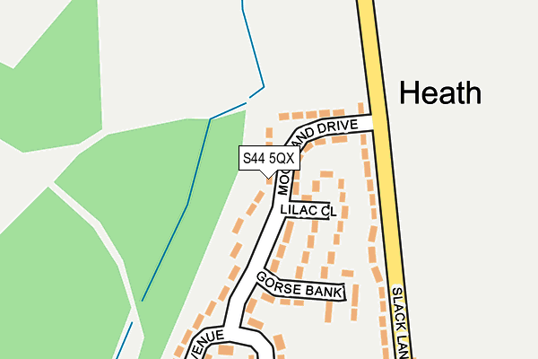 S44 5QX map - OS OpenMap – Local (Ordnance Survey)