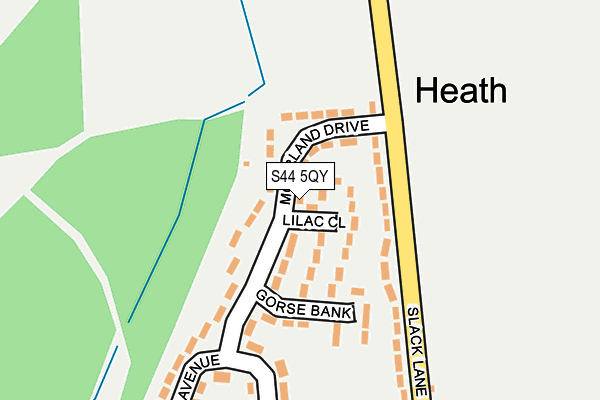 S44 5QY map - OS OpenMap – Local (Ordnance Survey)