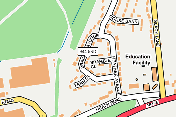 S44 5RD map - OS OpenMap – Local (Ordnance Survey)