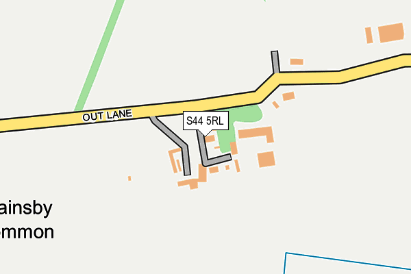 S44 5RL map - OS OpenMap – Local (Ordnance Survey)