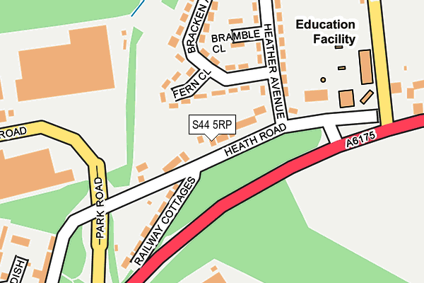 S44 5RP map - OS OpenMap – Local (Ordnance Survey)