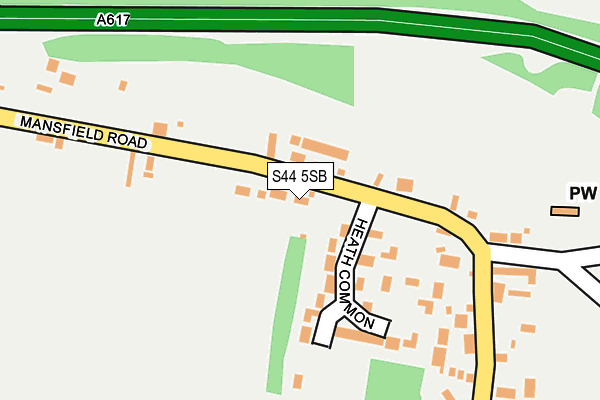 S44 5SB map - OS OpenMap – Local (Ordnance Survey)