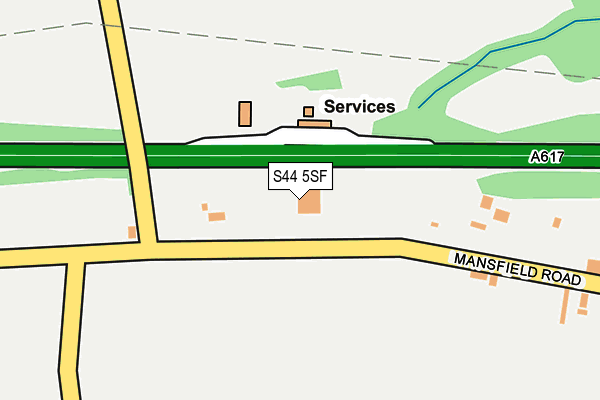 S44 5SF map - OS OpenMap – Local (Ordnance Survey)