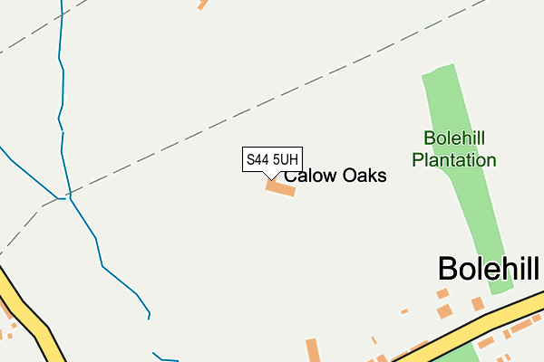 S44 5UH map - OS OpenMap – Local (Ordnance Survey)