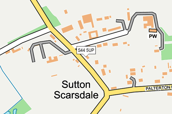 S44 5UP map - OS OpenMap – Local (Ordnance Survey)